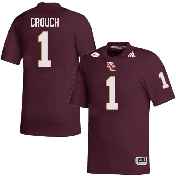 Boston College Eagles #1 Daveon Crouch College Football Jerseys Stitched-Maroon